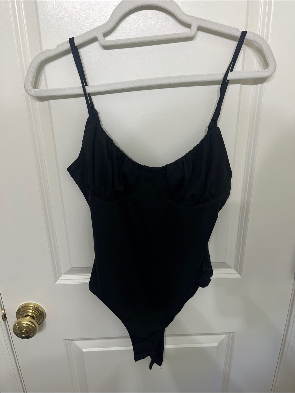 Princess Polly Black Bandeau Bodysuit with Thin Straps